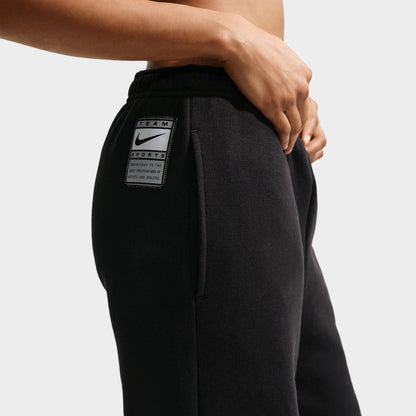 Nike Women's Studio Fleece Mid-Rise Wide Leg Pant / Black