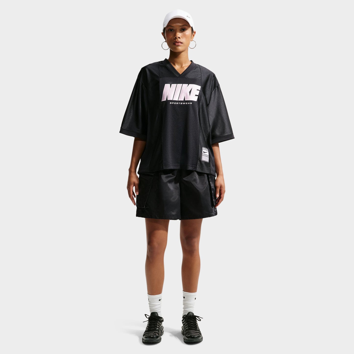 Nike Femmes Sportswear Haut de Maillot Graphique à Manches Courtes / Noir