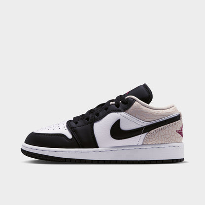 Jordan 1 Mid SE GS Noir / Rouge Équipe - Gomme
