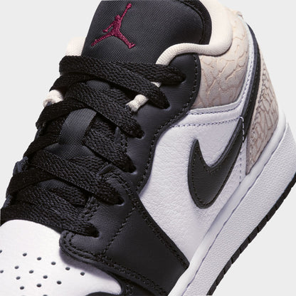 Jordan 1 Mid SE GS Noir / Rouge Équipe - Gomme