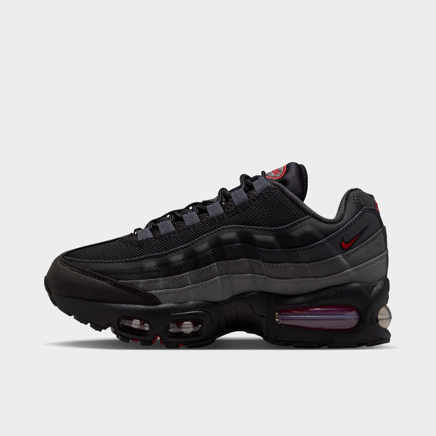 Nike Air Max 95 BB GS Noir / Rouge Universitaire - Anthracite