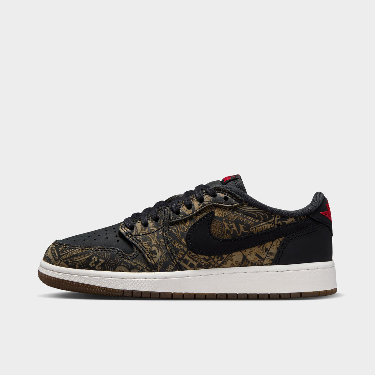 Jordan 1 Retro Low GS Black / Varsity Red - Summit White