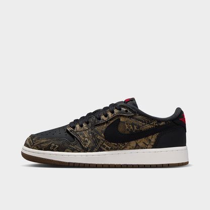 Jordan 1 Retro Low GS Black / Varsity Red - Summit White