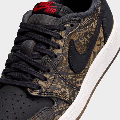 Jordan 1 Retro Low GS Black / Varsity Red - Summit White