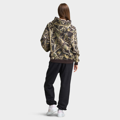 Nike Femme Studio Fleece OS PO Chandail à Capuchon ST Camo / Camo Vert - Rose Vif