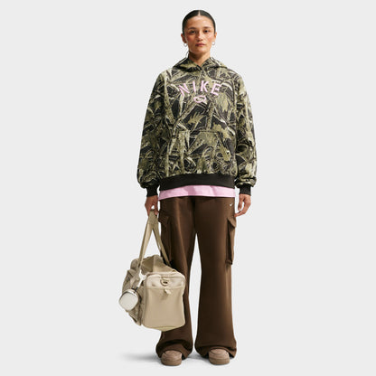 Nike Femme Studio Fleece OS PO Chandail à Capuchon ST Camo / Camo Vert - Rose Vif