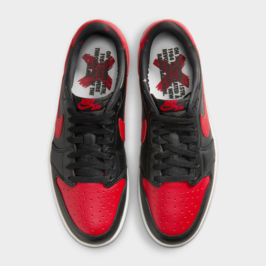 Jordan 1 Rétro Low OG « Banned » Noir / Rouge Universitaire