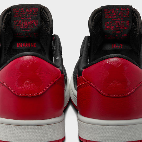 Jordan 1 Rétro Low OG « Banned » Noir / Rouge Universitaire