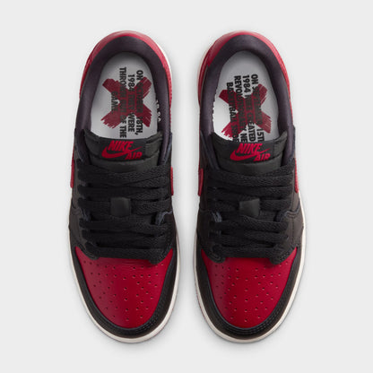 Jordan 1 Low OG Retro GS Noir / Noir - Rouge Varsity