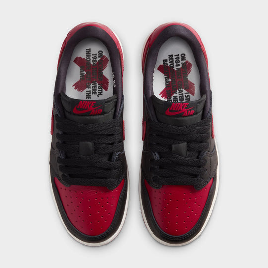 Jordan 1 Low OG Retro GS Noir / Noir - Rouge Varsity