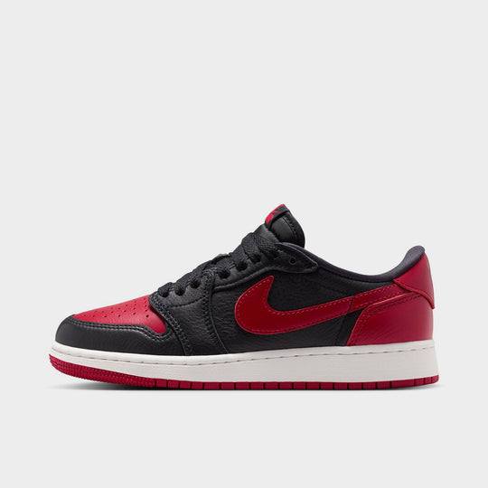 Jordan 1 Low OG Retro GS Noir / Noir - Rouge Varsity
