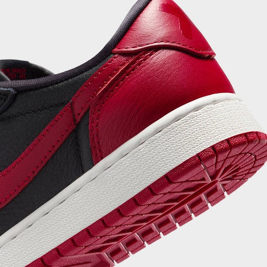 Jordan 1 Low OG Retro GS Noir / Noir - Rouge Varsity