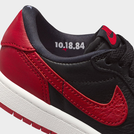 Jordan 1 Low OG Retro PS Noir / Noir - Rouge Varsity