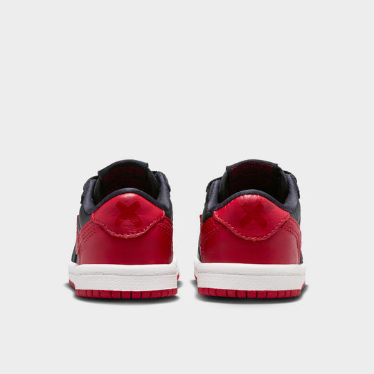 Jordan 1 Low OG Retro TD Noir / Noir - Rouge Universitaire