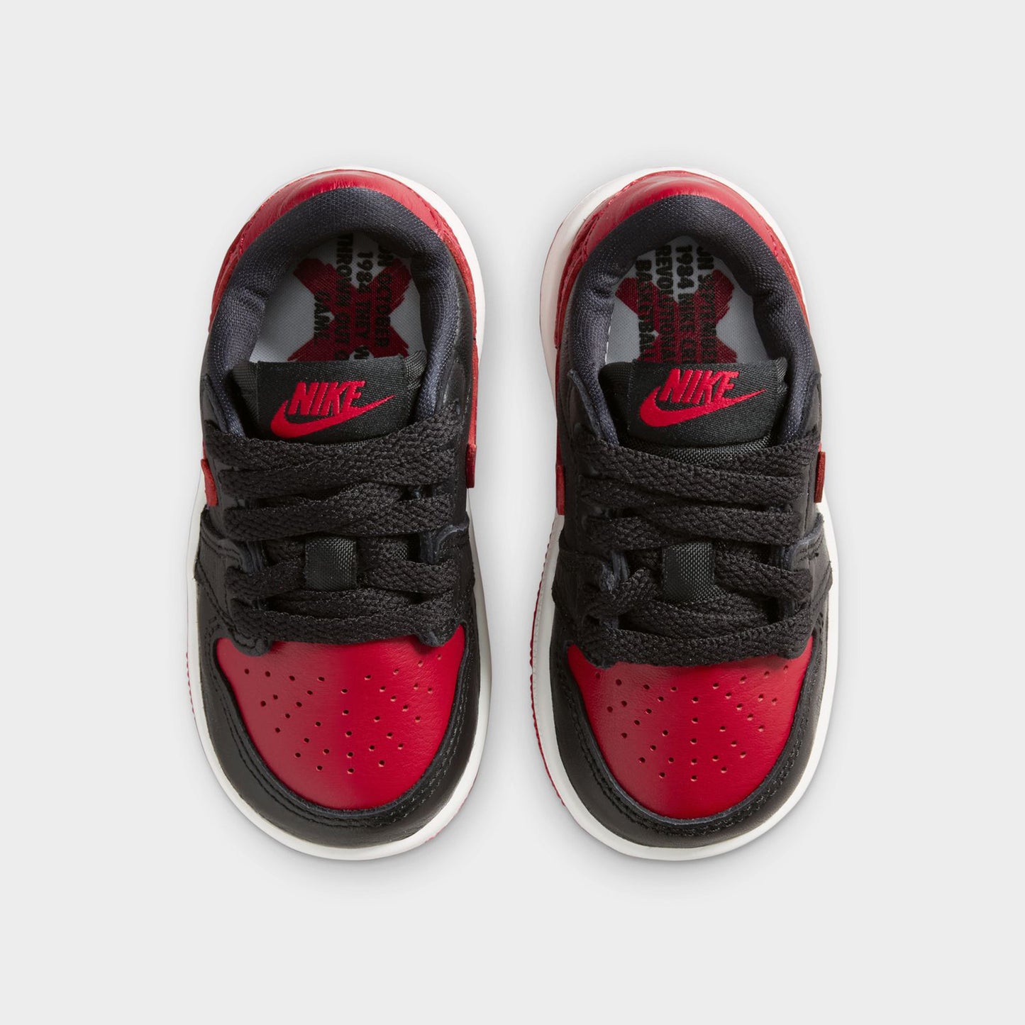 Jordan 1 Low OG Retro TD Noir / Noir - Rouge Universitaire