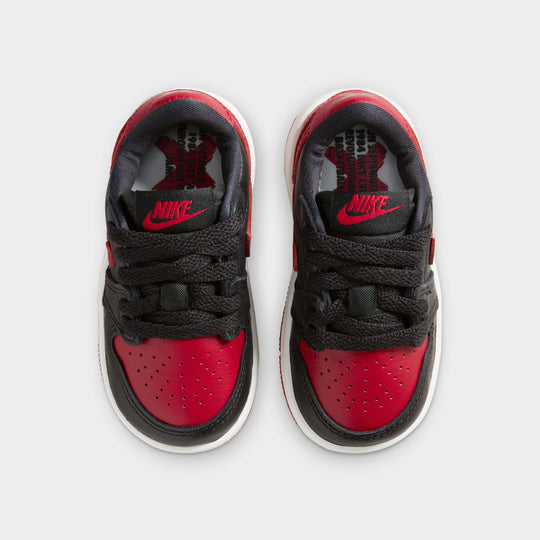 Jordan 1 Low OG Retro TD Noir / Noir - Rouge Universitaire