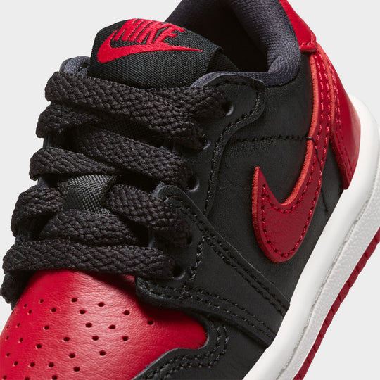 Jordan 1 Low OG Retro TD Noir / Noir - Rouge Universitaire
