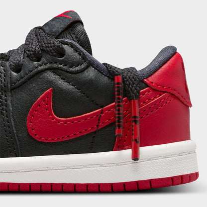 Jordan 1 Low OG Retro TD Noir / Noir - Rouge Universitaire