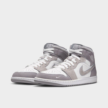 Jordan Men's 1 Mid SE Summit White / Pure Platinum - Wolf Grey