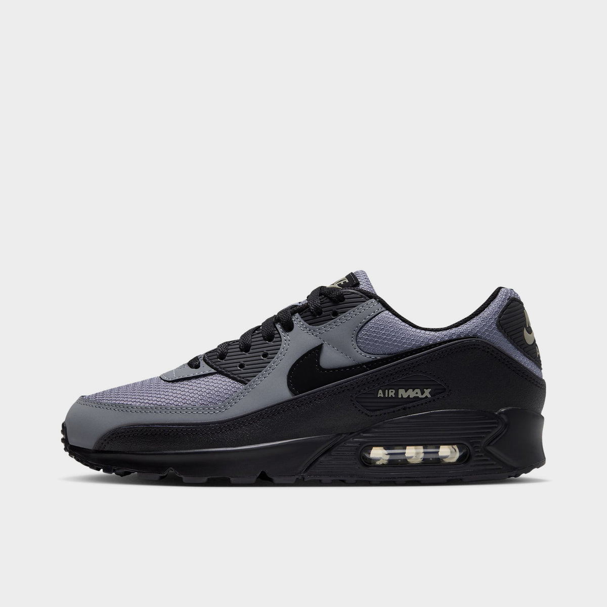 Nike Air Max 90 Noir / Gris Froid-Vert Armée