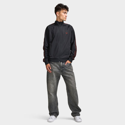 Fred Perry Contrast Tape Track Jacket Black / Black