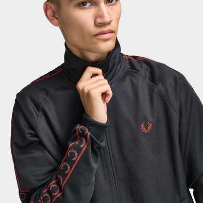 Fred Perry Contrast Tape Track Jacket Black / Black