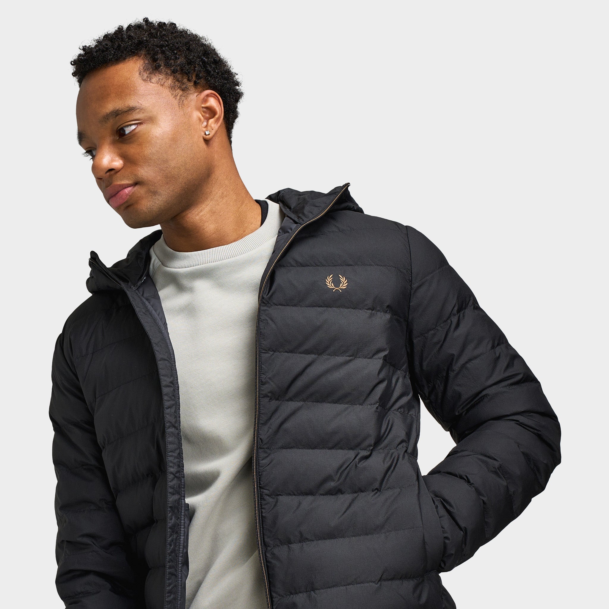 Fred Perry Hooded Insulated Jacket / Black – JD Sports