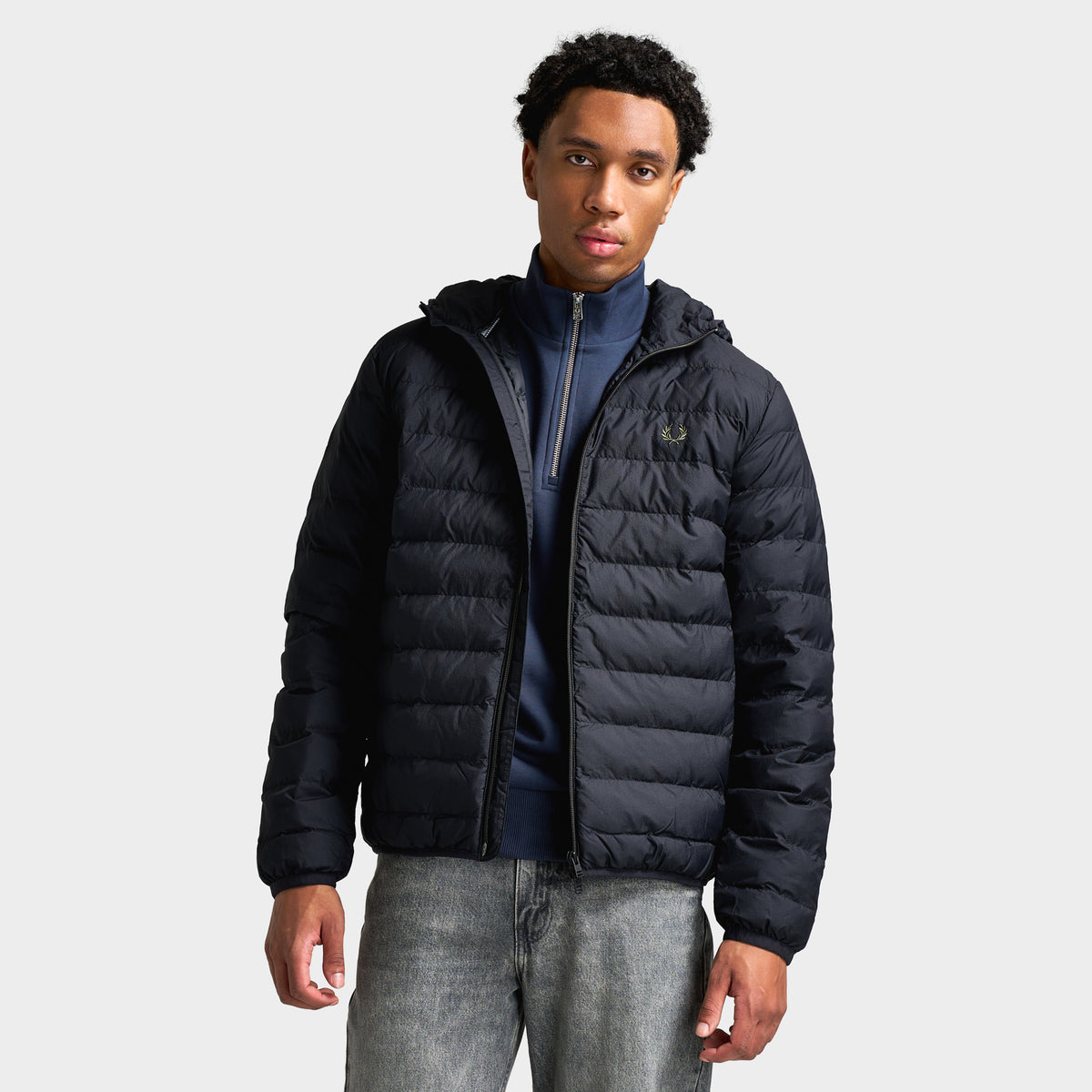Fred Perry Hooded Insulated Jacket / Black