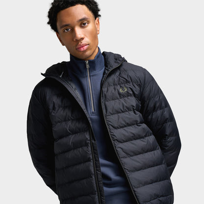 Fred Perry Hooded Insulated Jacket / Black