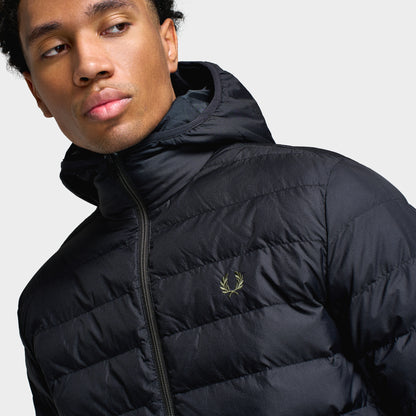 Fred Perry Hooded Insulated Jacket / Black