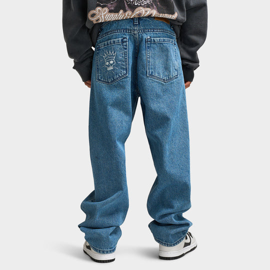 Jordan Craig Junior Jean Coupe Ample Brodé / Bleu