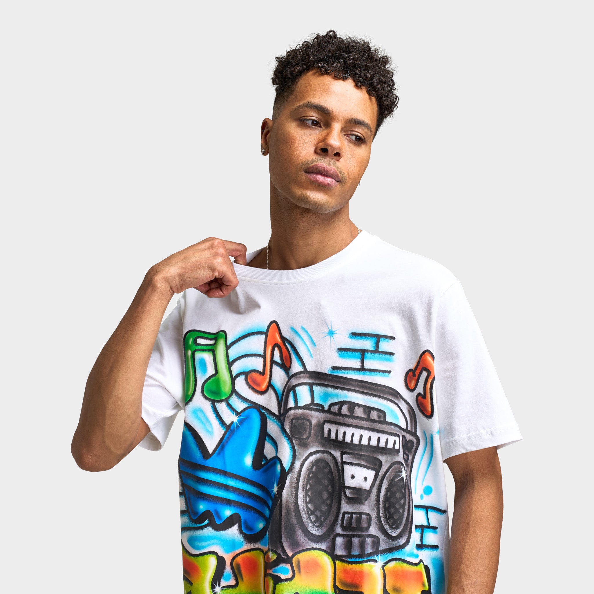 adidas Q12 TS Street Airbrush T-Shirt / White – JD Sports