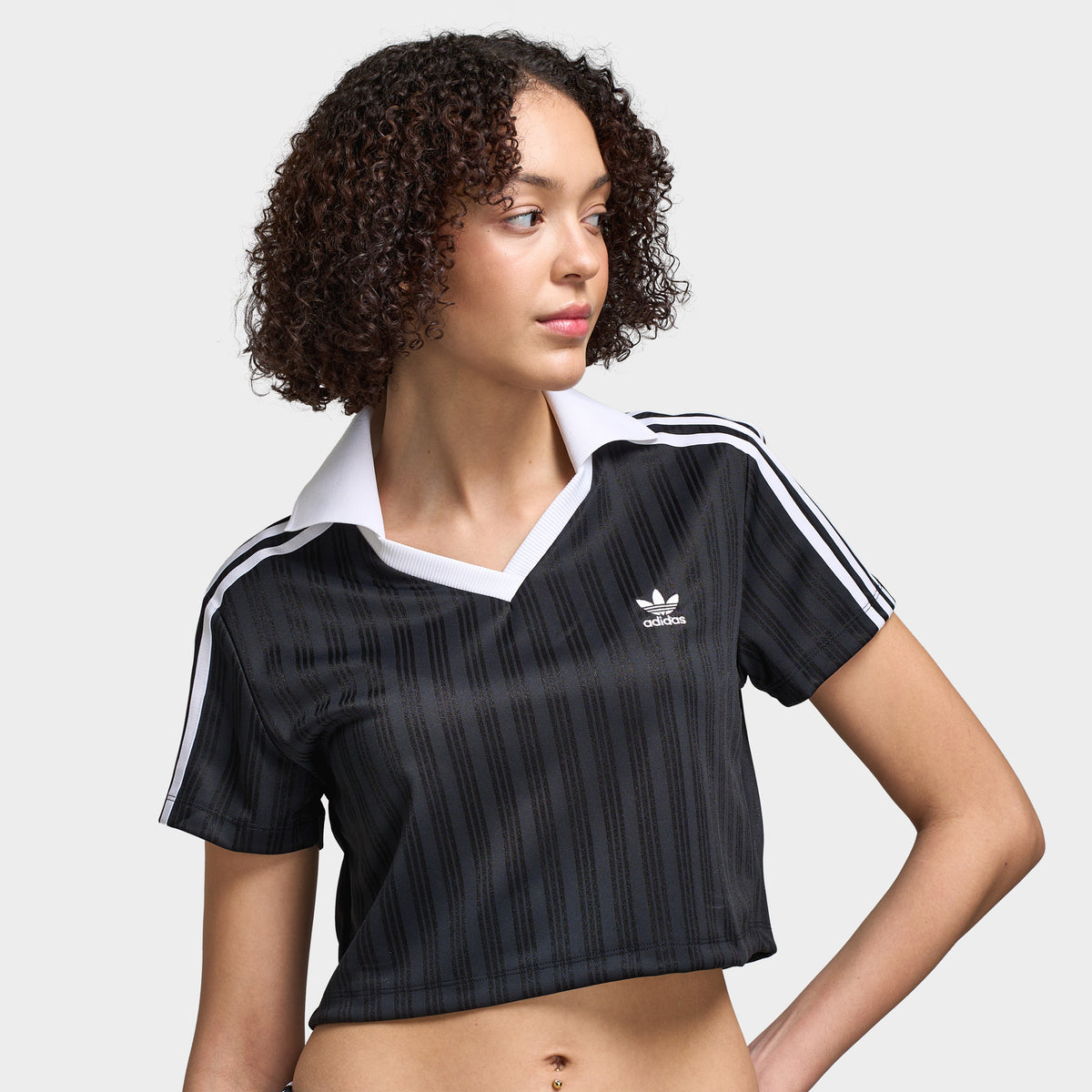 adidas Polo court jacquard ras-du-cou football femme / Noir