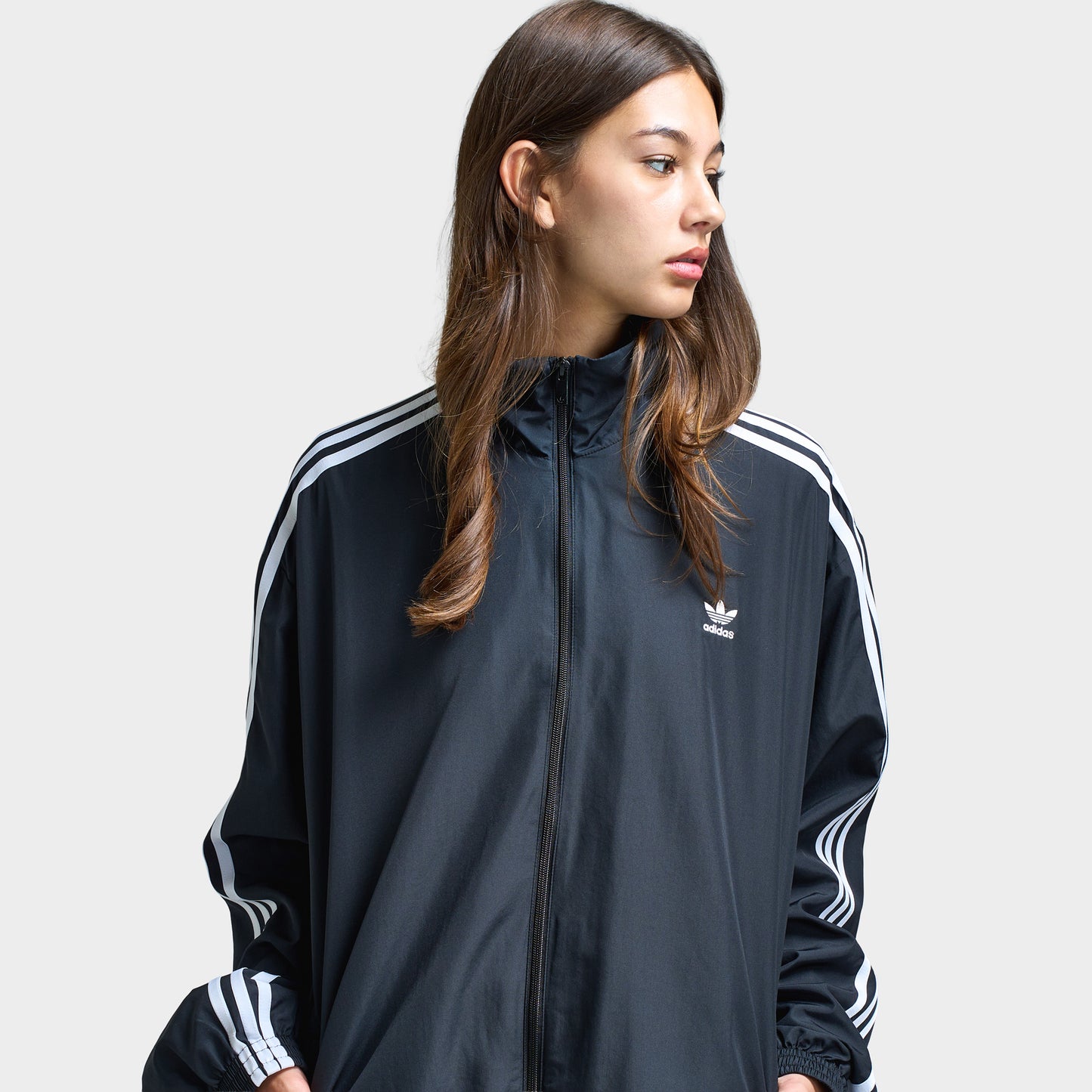 adidas Femmes Adicolor Haut de course surdimensionné / Noir