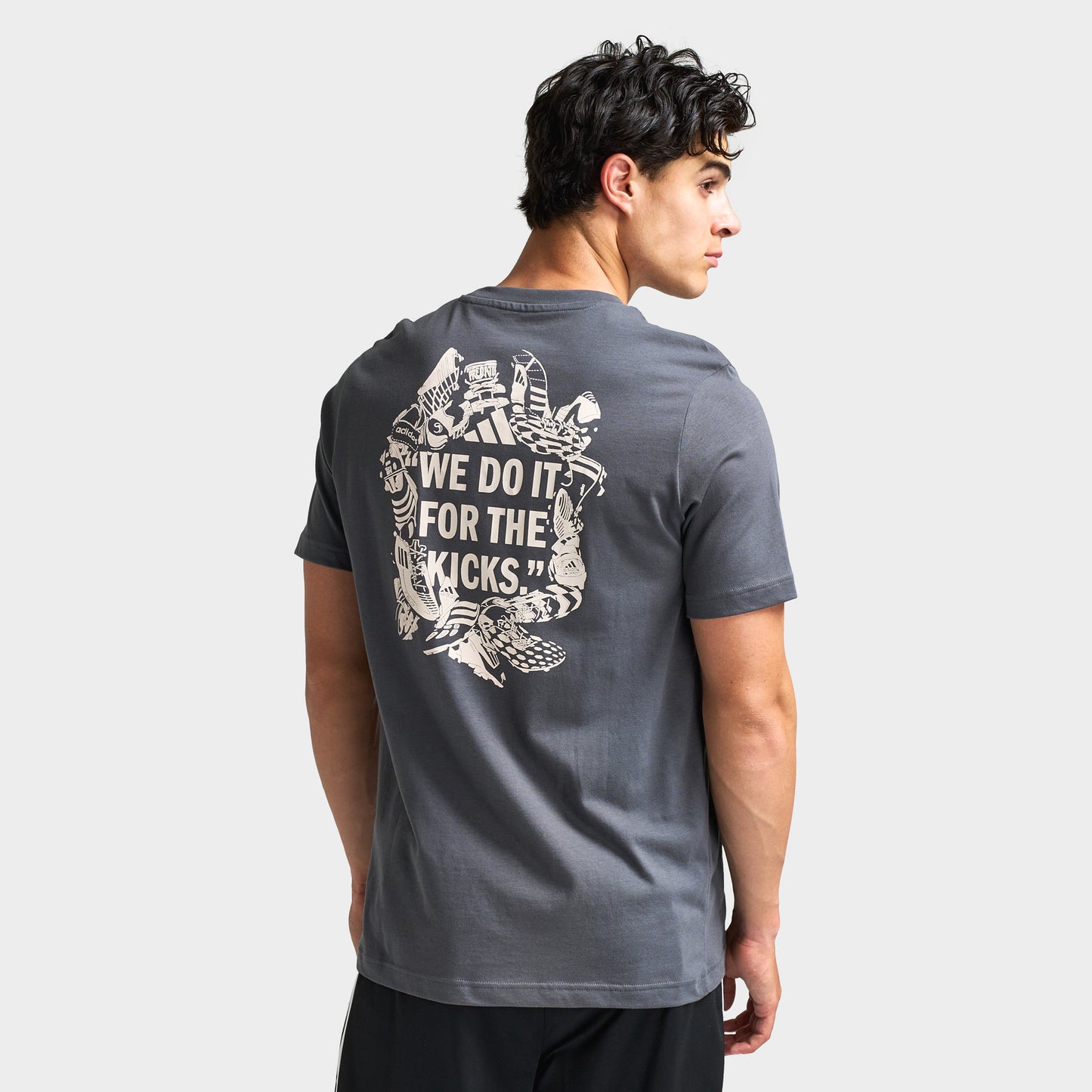 adidas Fun Kicks Graphic T-Shirt / Grey Six