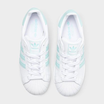 adidas Superstar 2 Femmes Blanc / Semi Flash Aqua - Easy Mint