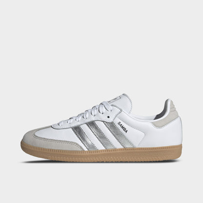 adidas Femme Samba OG Blanc / Argent Métallique - Gris
