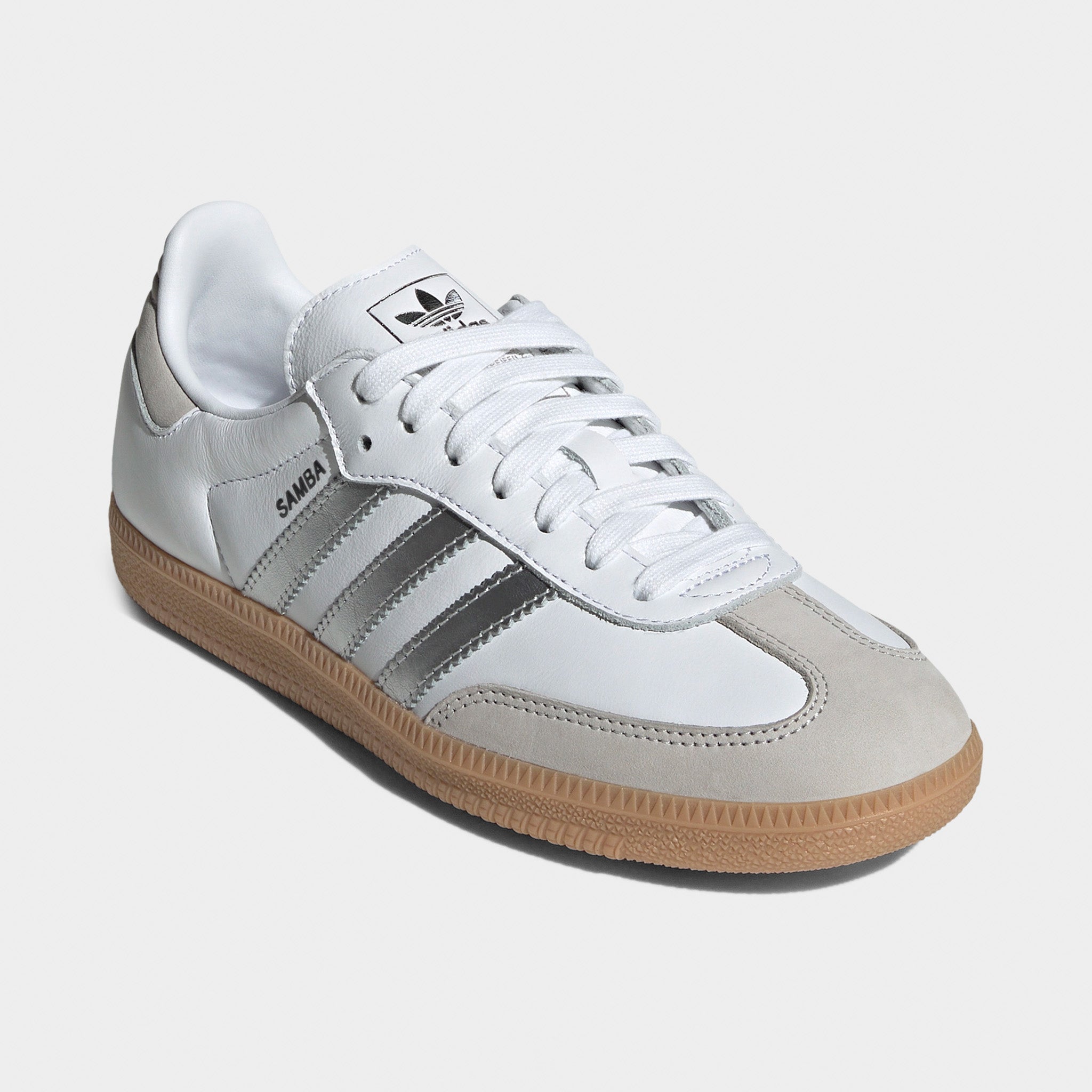 靴 adidas Originals Women's Samba OG Silver adidas Women's Samba OG White / Silver Metallic - Grey – JD