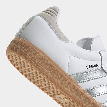 adidas Femme Samba OG Blanc / Argent Métallique - Gris