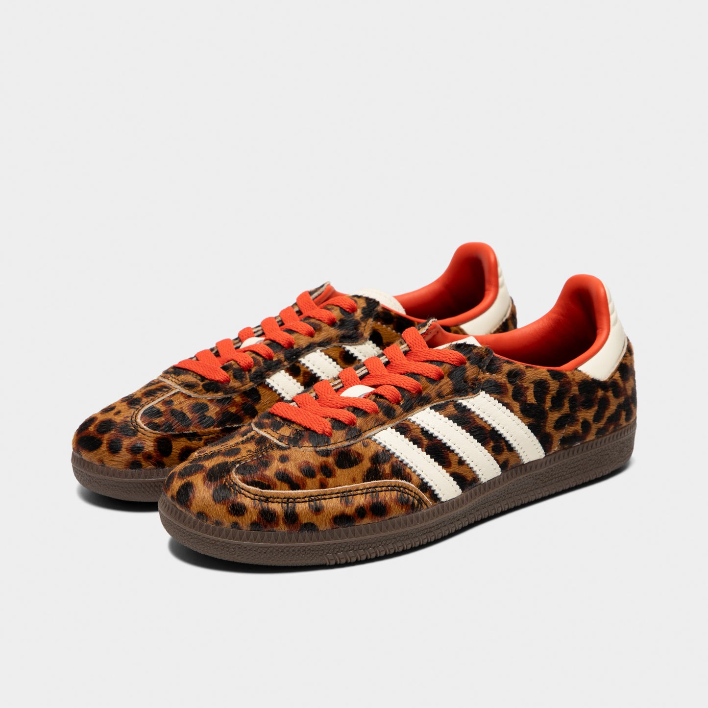 adidas Originals Women's Samba OG Leopard Core Black / Preloved Red - Cream White