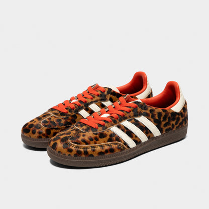 adidas Originals Women's Samba OG Leopard Core Black / Preloved Red - Cream White
