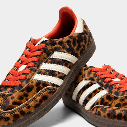 adidas Originals Women's Samba OG Leopard Core Black / Preloved Red - Cream White