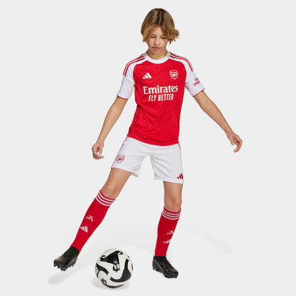 adidas Juniors' Arsenal FC 25/26 Jersey Youth Better Scarlet / White