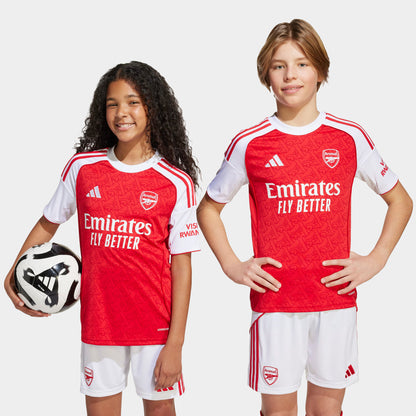 adidas Juniors' Arsenal FC 25/26 Jersey Youth Better Scarlet / White