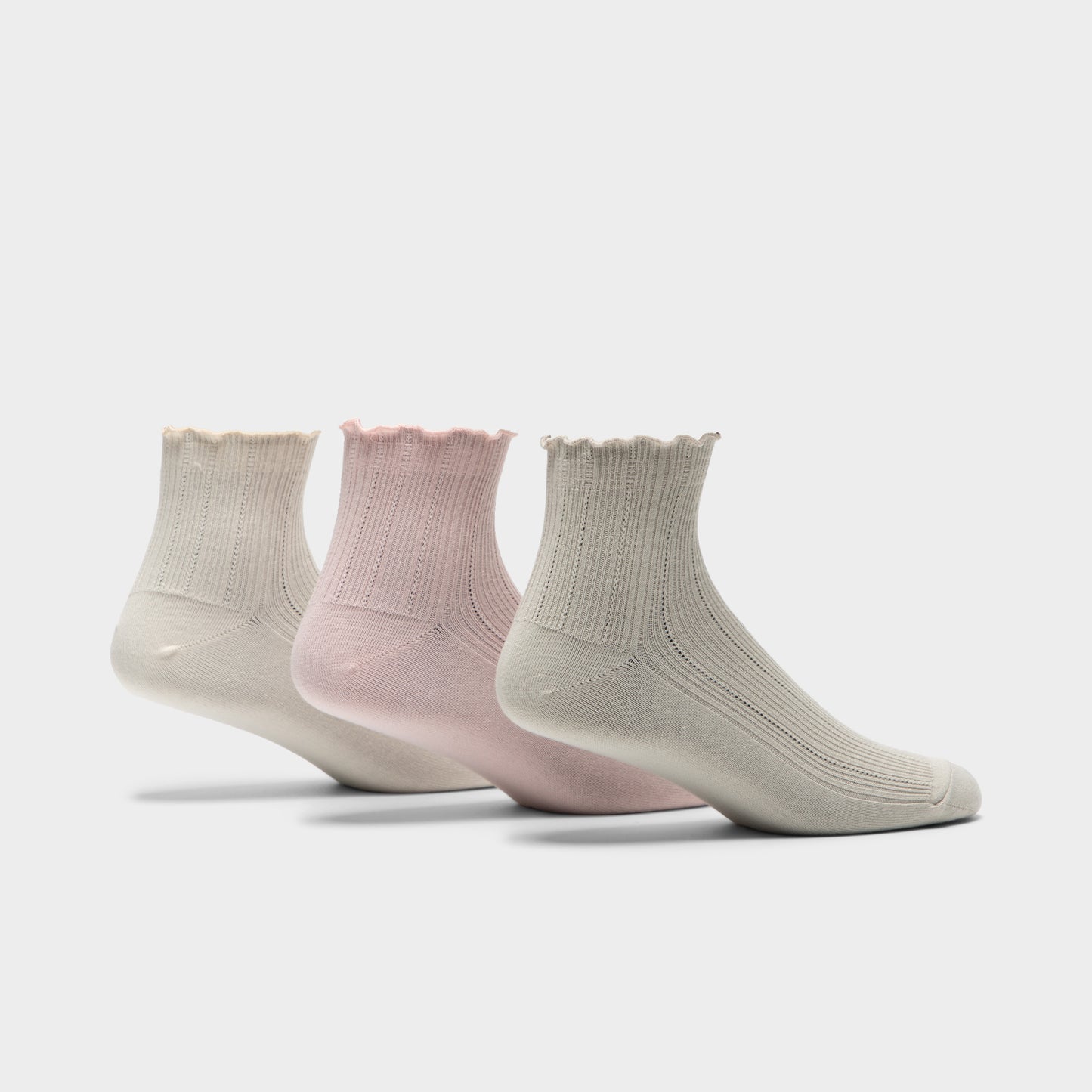 adidas Originals Ruffle Quarter Socks (3 Pair) / Multi