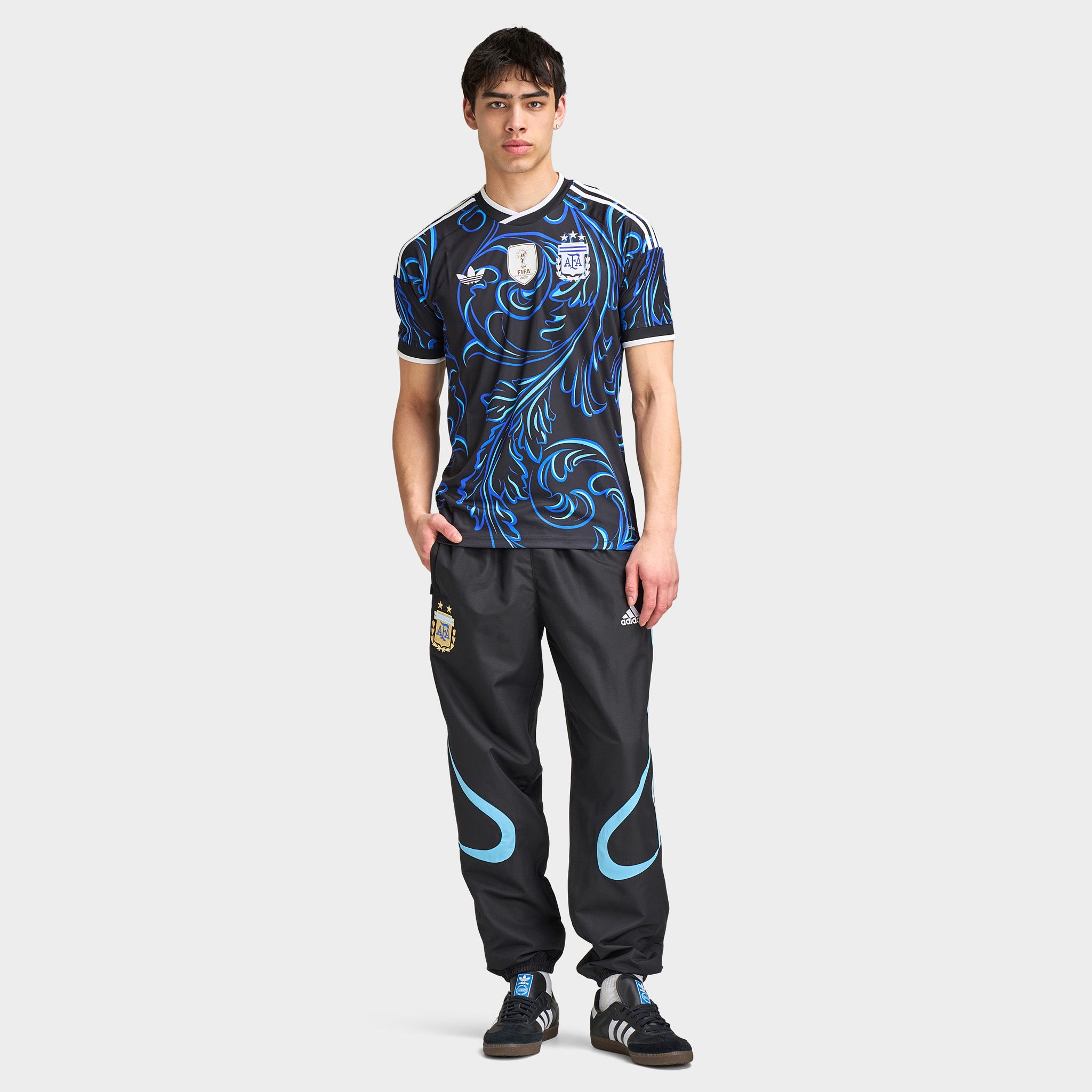 adidas Argentina Away Black / Lucid Blue - Blue – JD Sports