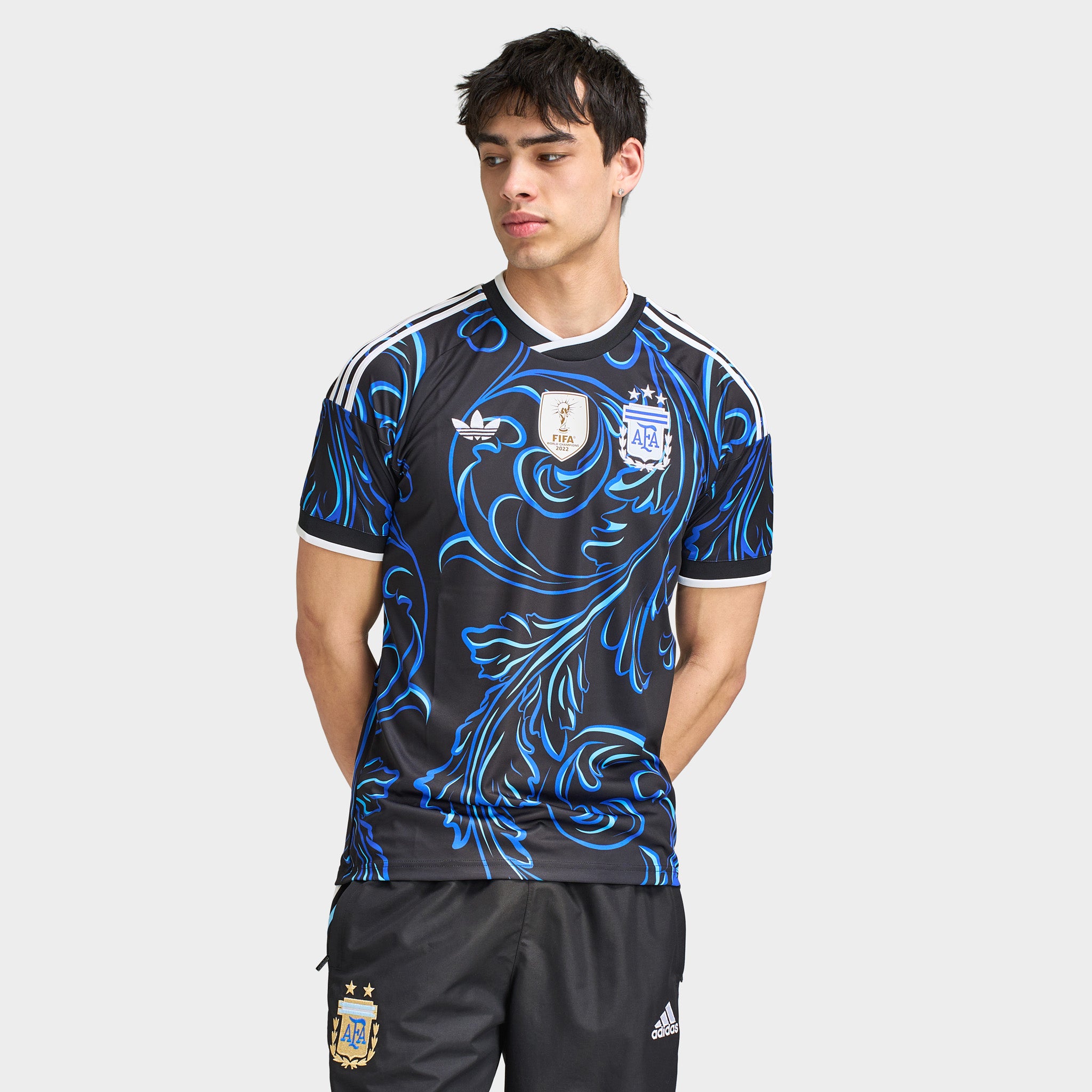 adidas Argentina Away Black / Lucid Blue - Blue – JD Sports