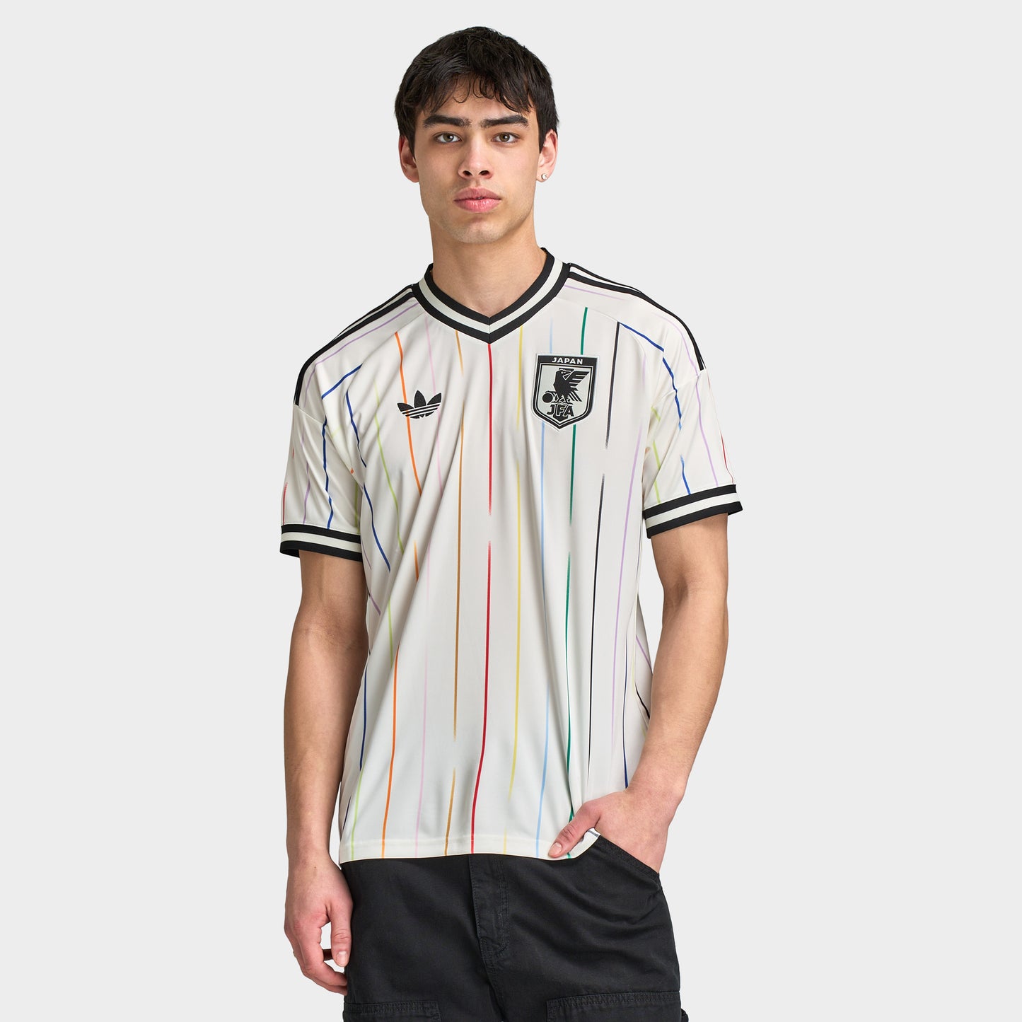adidas Maillot JFA A (Japon) Extérieur Blanc cassé / Noir