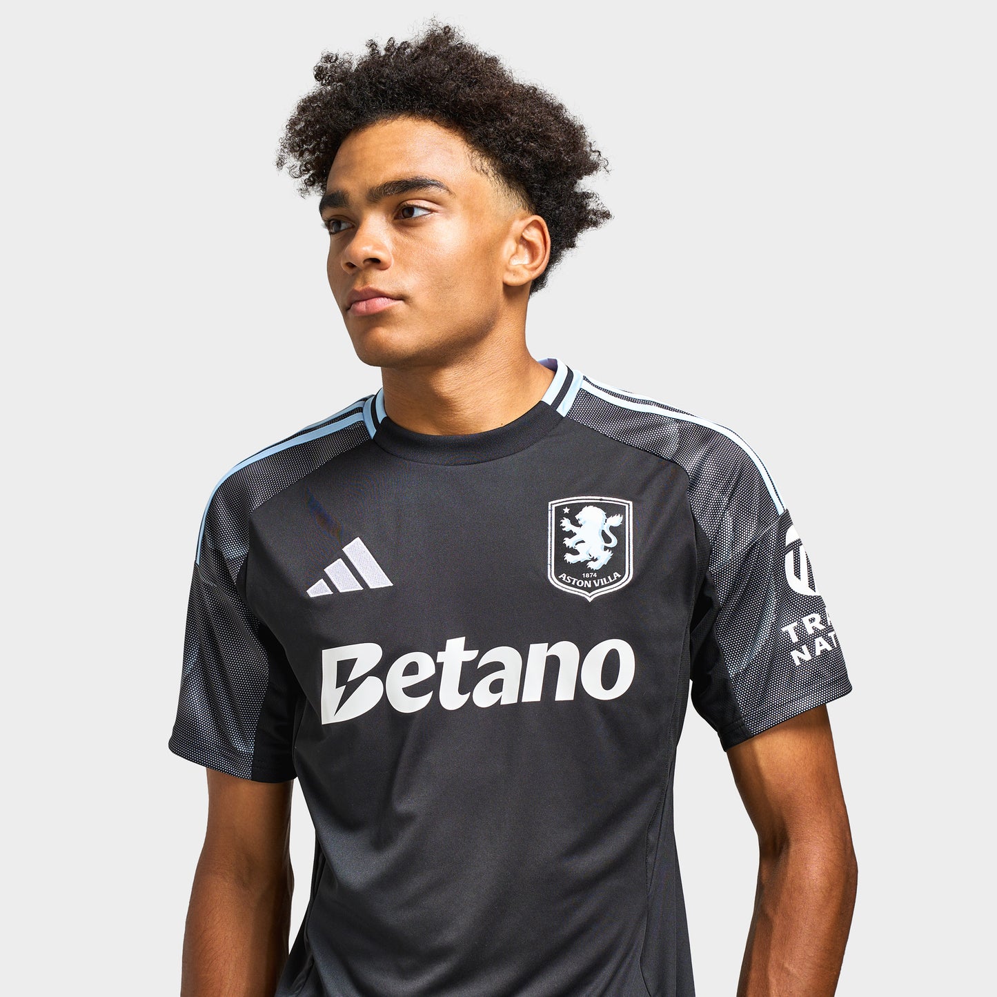 adidas Men's Aston Villa 25/26 Away Short Sleeve Jersey / Black