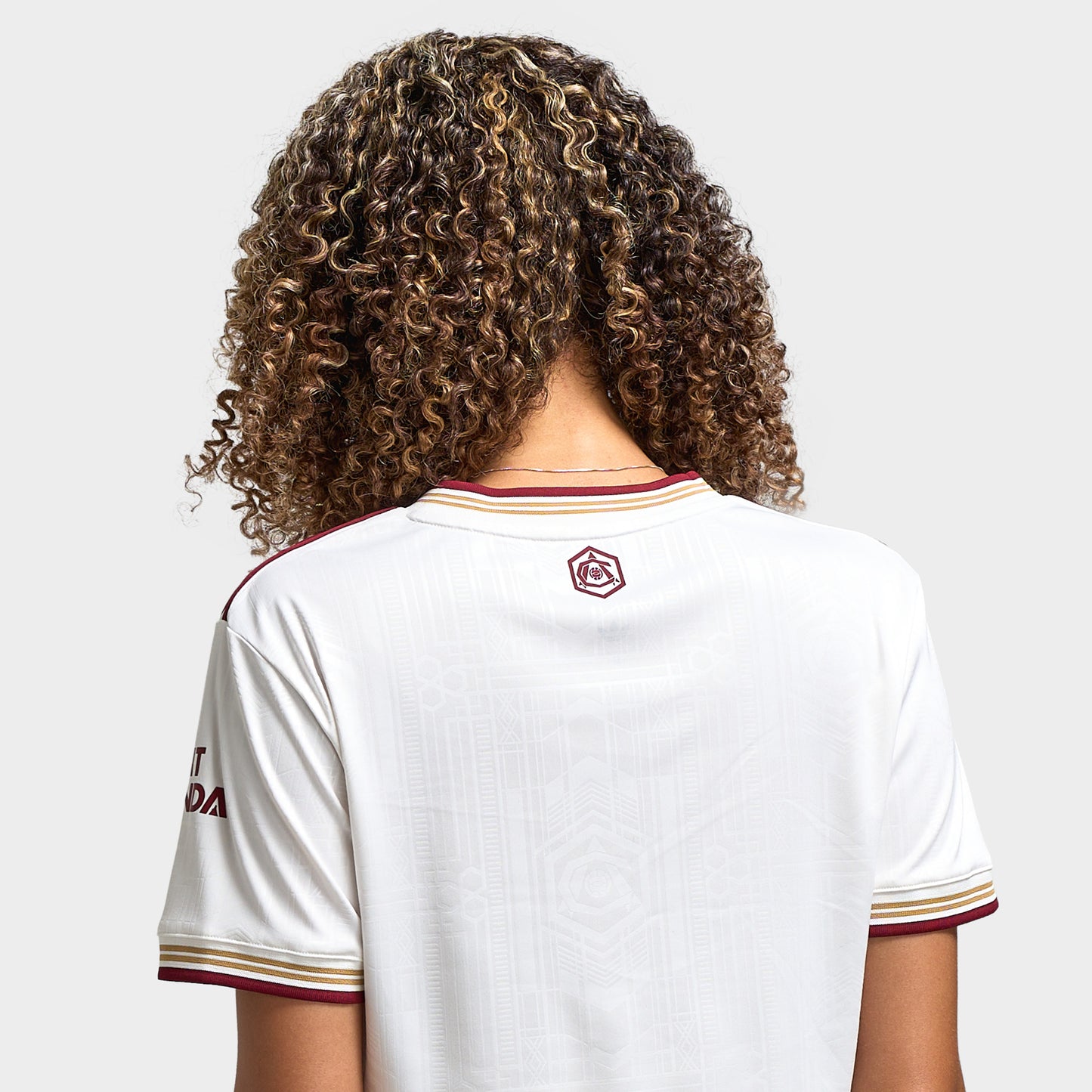 adidas Femmes Arsenal 3rd Cropped Maillot Blanc nuage / Bourgogne